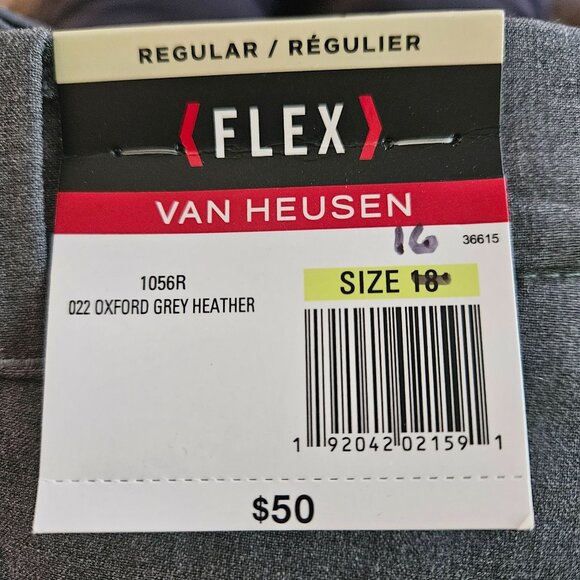 Van Heusen Boys Flex Regular Fit Dress Pants Size 16 Oxford Grey Heather - Picture 11 of 11